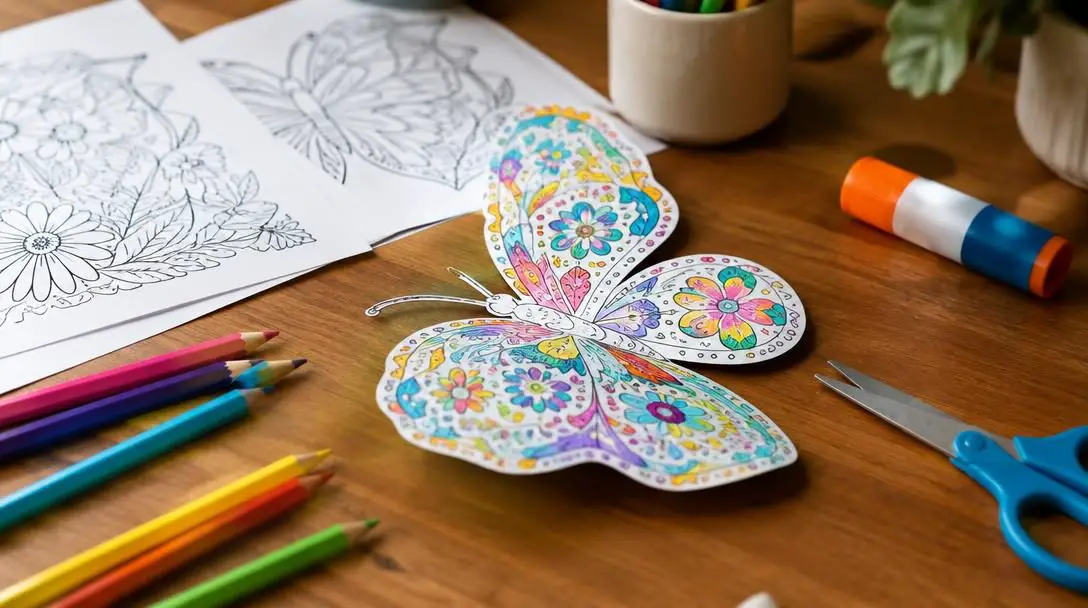 5 fun and creative craft projects using printable coloring pages for kids and adults