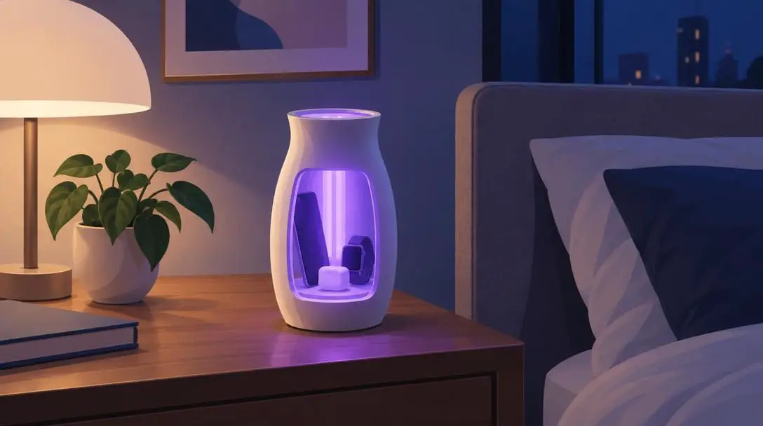 Lexon Oblio Phone Sanitizer and Wireless Charger