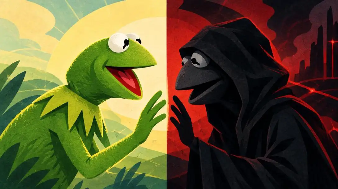 Kermit and Evil Kermit