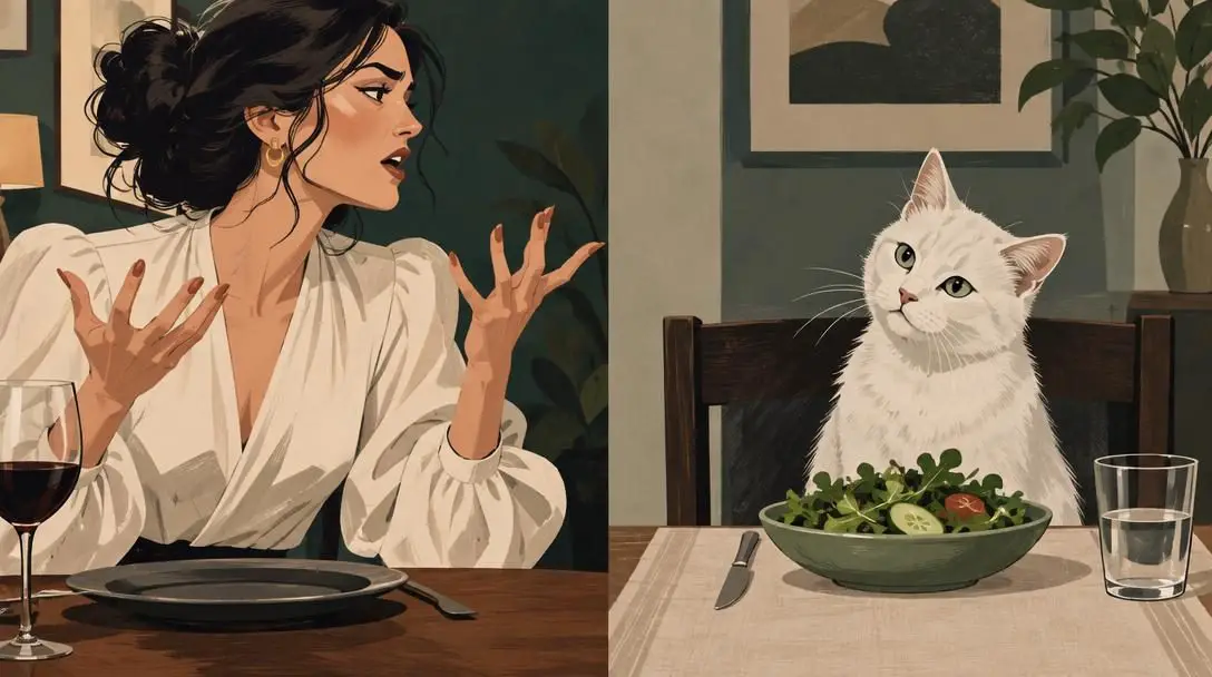 Woman Yelling at a Cat
