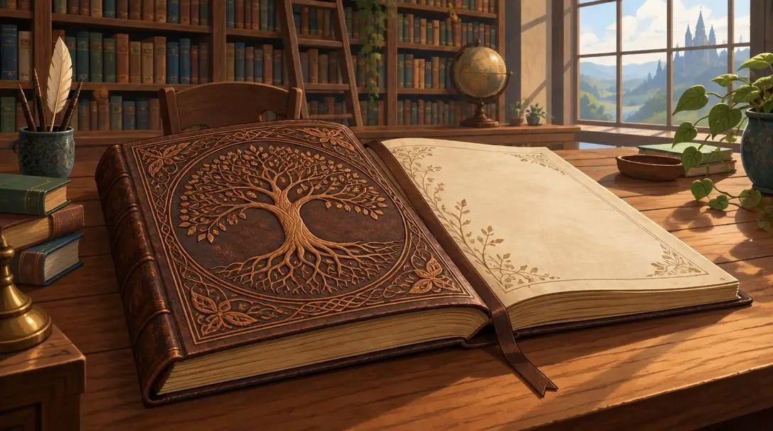 Extra Large Tree Of Life Leather Notebook