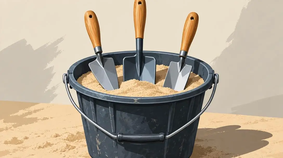 Oily Sand Tool Bucket