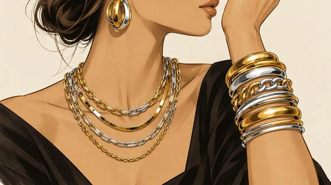 Mixed Gold and Silver Jewelry