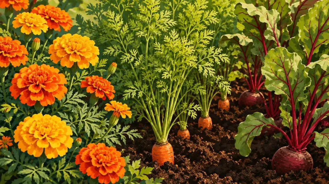 Marigolds and Root Vegetables