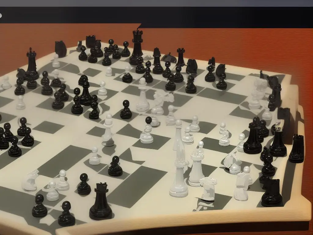 A screenshot of a chess GUI, showing a chessboard with pieces and various buttons and menus for managing games, analyzing positions, and customizing the board.