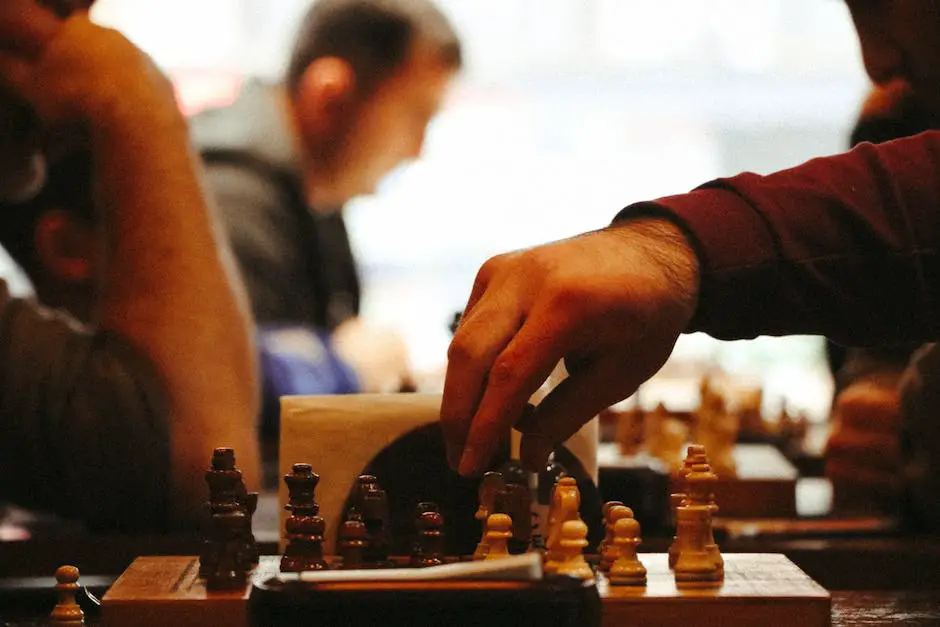 A person sitting in front of a computer, using chess software to analyze their game.