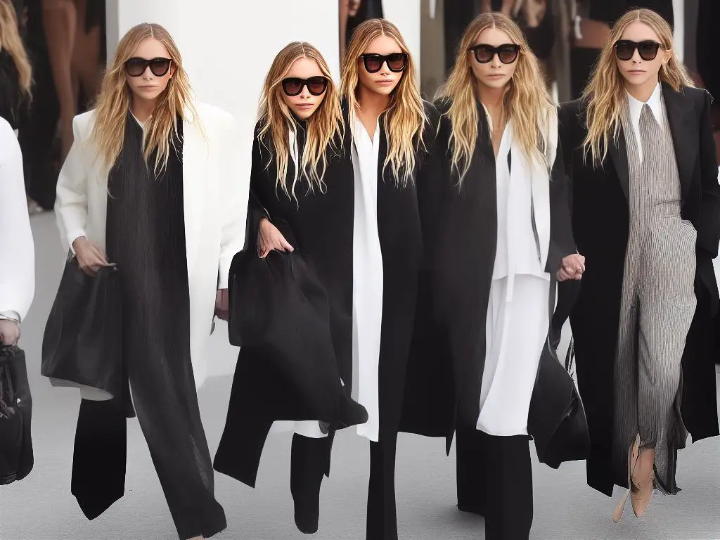 The Row is a fashion brand created by Mary-Kate and Ashley Olsen, featuring luxurious and elegantly tailored pieces, versatile clothing, chic accessories, and stylish eyewear.