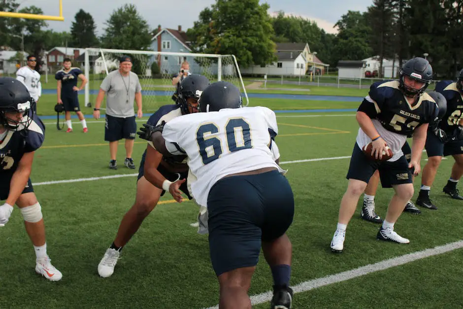 Image of a group of young football players training together.